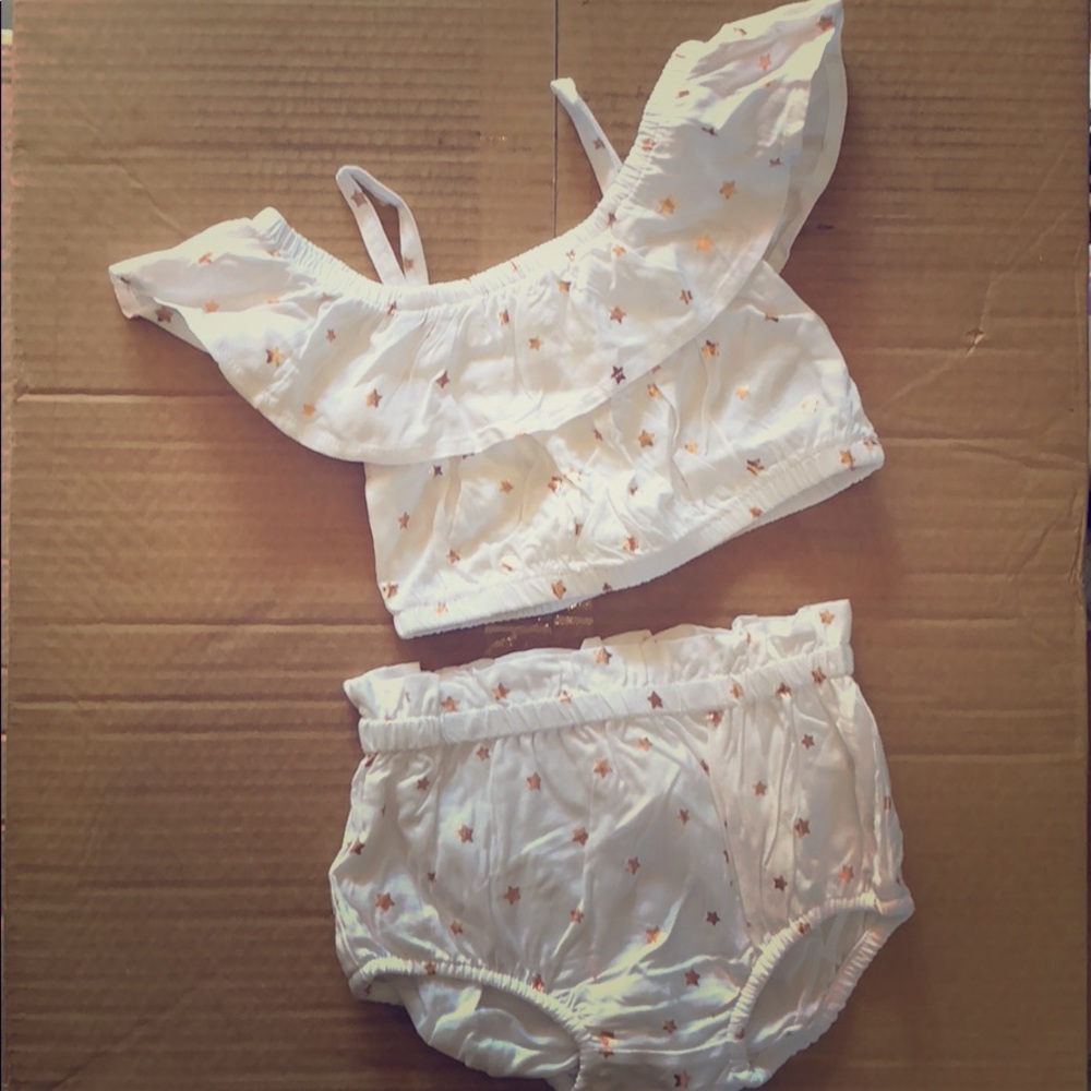 White and gold star outfit